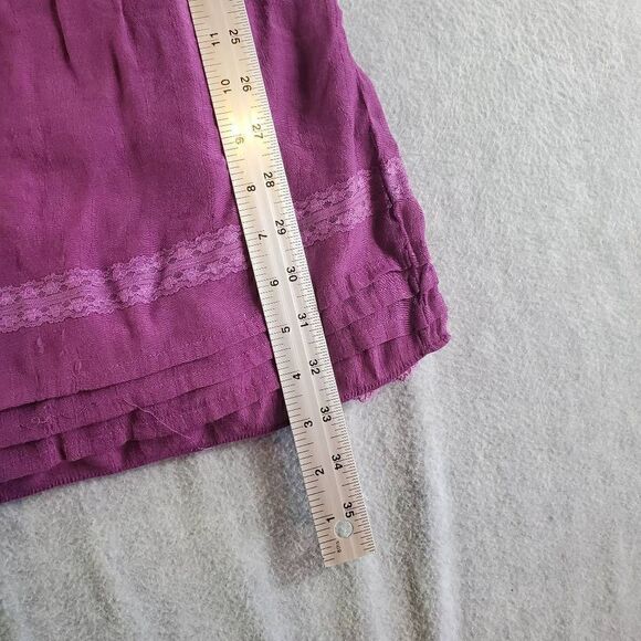 Maurices Dress Womens Medium Purple Ruffle Shoulder Sleeveless Tie Waist - Picture 7 of 10